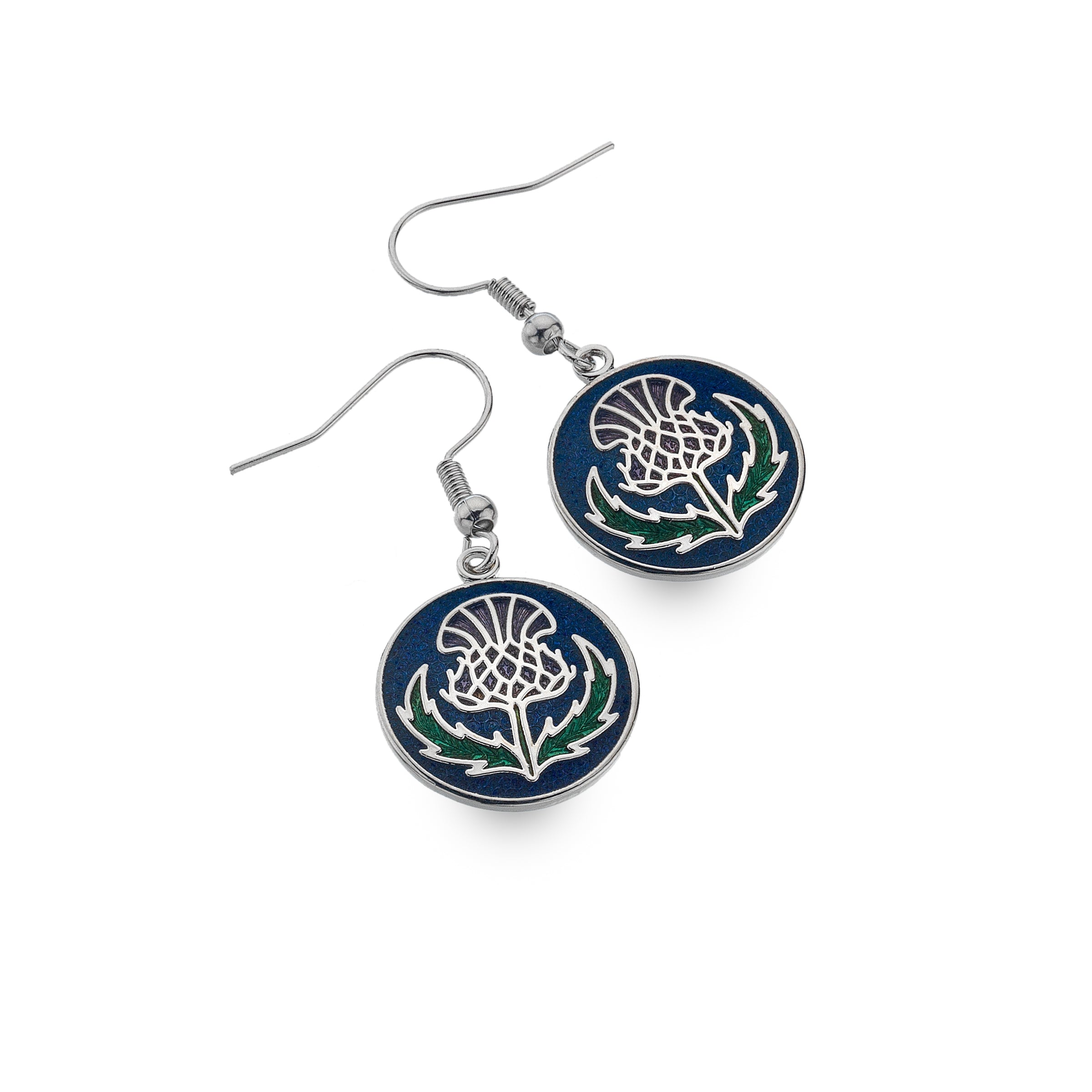 Blue Thistle Earrings